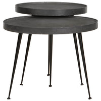 Tavolini da Salotto 2 pz Neri in Legno Multistrato 373636