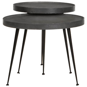 Tavolini da Salotto 2 pz Neri in Legno Multistrato 373636