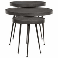 Tavolini da Salotto 3 pz Neri in Legno Multistrato 373639