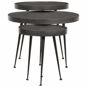 Tavolini da Salotto 3 pz Neri in Legno Multistrato 373639