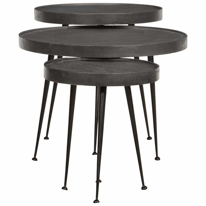 Tavolini da Salotto 3 pz Neri in Legno Multistrato 373639