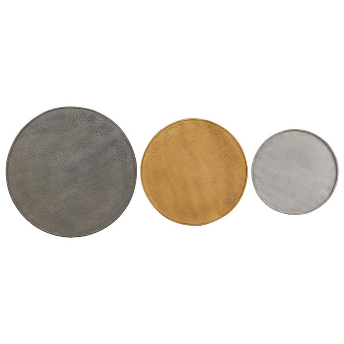 Tavolini da Salotto 3 pz Multicolorein Legno Multistrato 373642