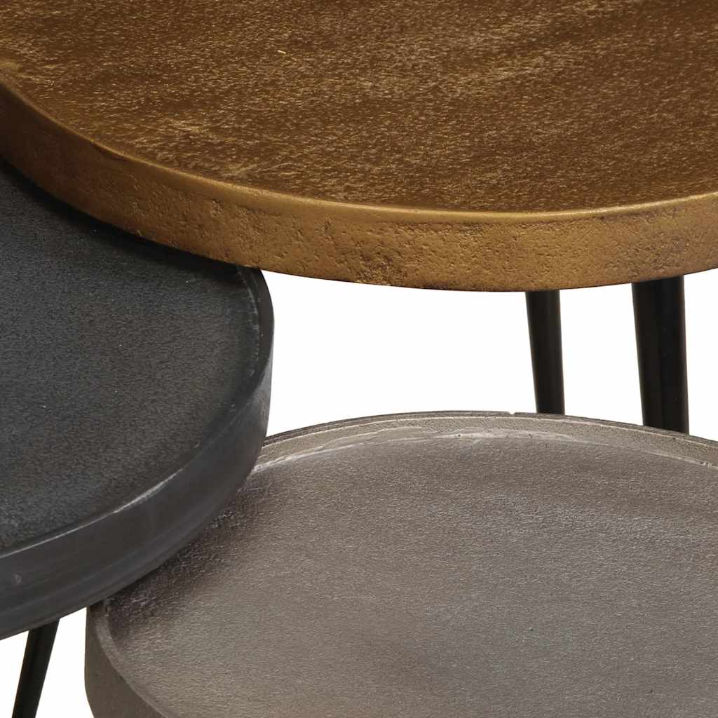 Tavolini da Salotto 3 pz Multicolorein Legno Multistrato 373642