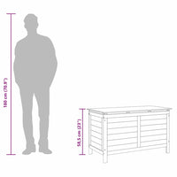 Contenitore da Giardino 99x49,5x58,5 cm Legno Massello di Abete 364755