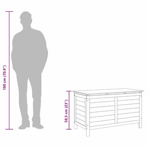 Contenitore da Giardino 99x49,5x58,5 cm Legno Massello di Abete 364755