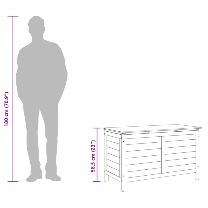 Contenitore da Giardino 99x49,5x58,5 cm Legno Massello di Abete 364755