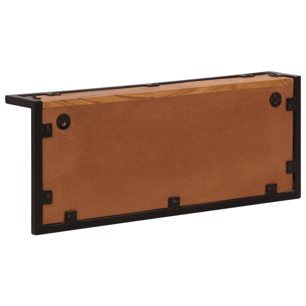 Appendiabiti da Parete con 6 Ganci in Legno Massello di Acacia 376048