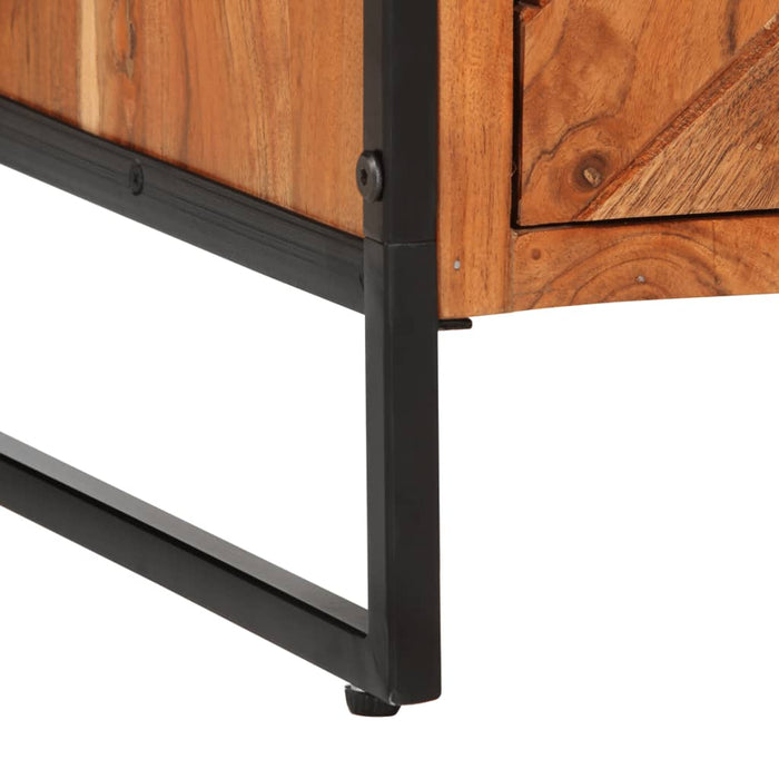 Scarpiera 67x38x65 cm in Legno Massello di Acacia 376049