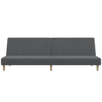 Divano Letto a 2 Posti Grigio Chiaro in Tessuto 375723