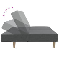 Divano Letto a 2 Posti Grigio Chiaro in Tessuto 375723