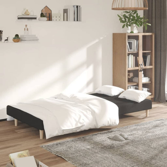 Divano Letto a 2 Posti Nero in Tessutocod mxl 111477
