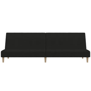 Divano Letto a 2 Posti-Sofa Letto 2 Posti-Daybed Nero in Tessuto 346334