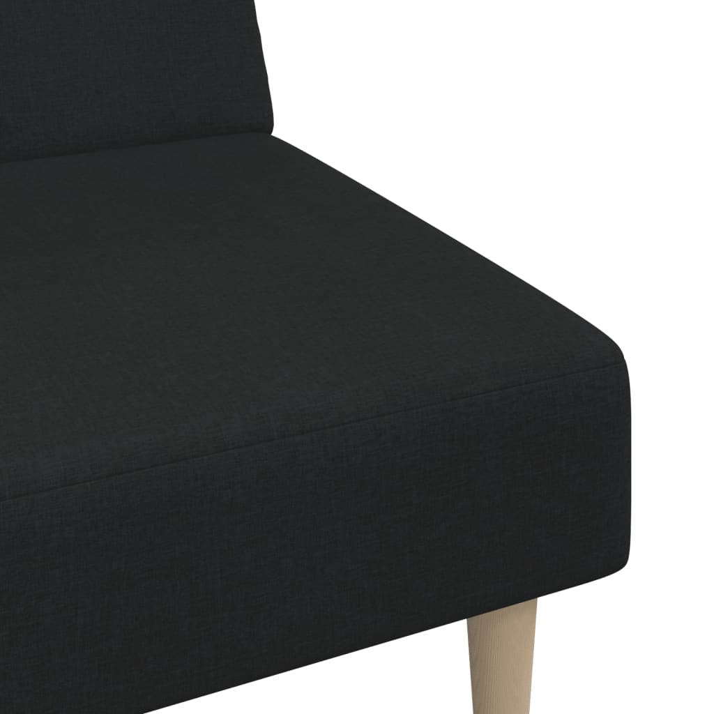 Divano Letto a 2 Posti-Sofa Letto 2 Posti-Daybed Nero in Tessuto 346334