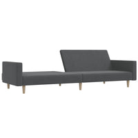 Divano Letto a 2 Posti Grigio Chiaro in Tessuto 375727