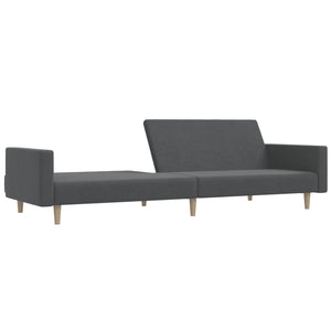 Divano Letto a 2 Posti Grigio Chiaro in Tessuto 375727