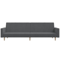 Divano Letto a 2 Posti Grigio Chiaro in Tessuto 375727