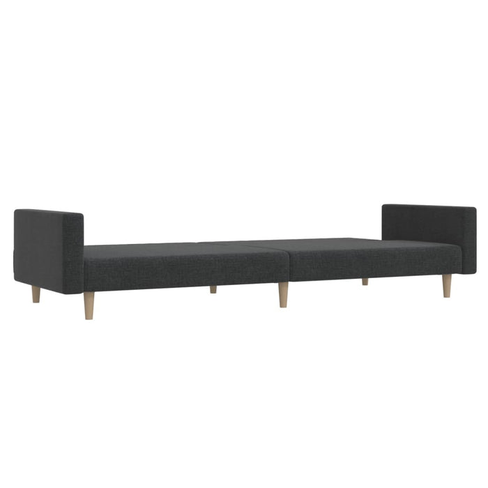 Divano Letto a 2 Posti Grigio Scuro in Tessuto 375728