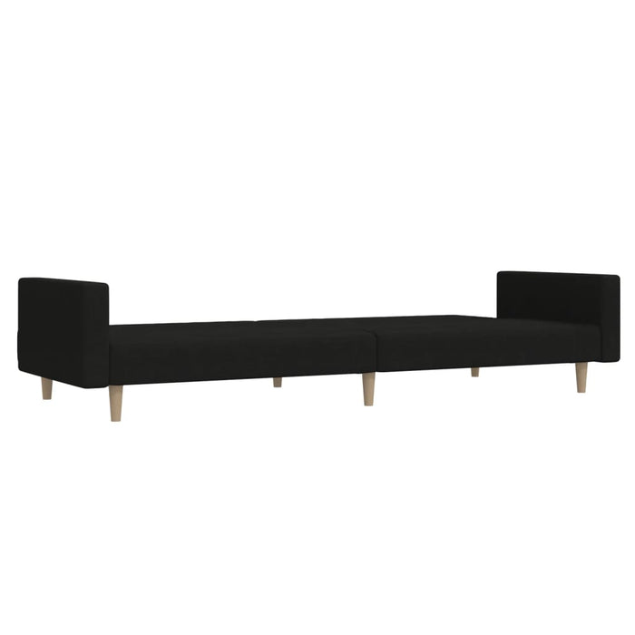Divano Letto a 2 Posti Nero in Tessuto 375729