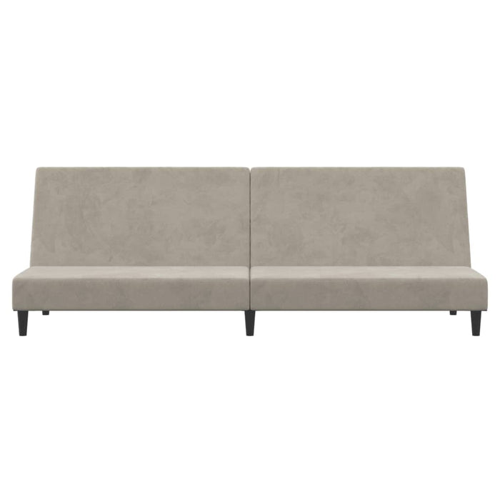 Divano Letto a 2 Posti-Sofa Letto 2 Posti-Daybed Grigio Chiaro in Velluto 520191