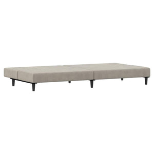 Divano Letto a 2 Posti-Sofa Letto 2 Posti-Daybed Grigio Chiaro in Velluto 520191