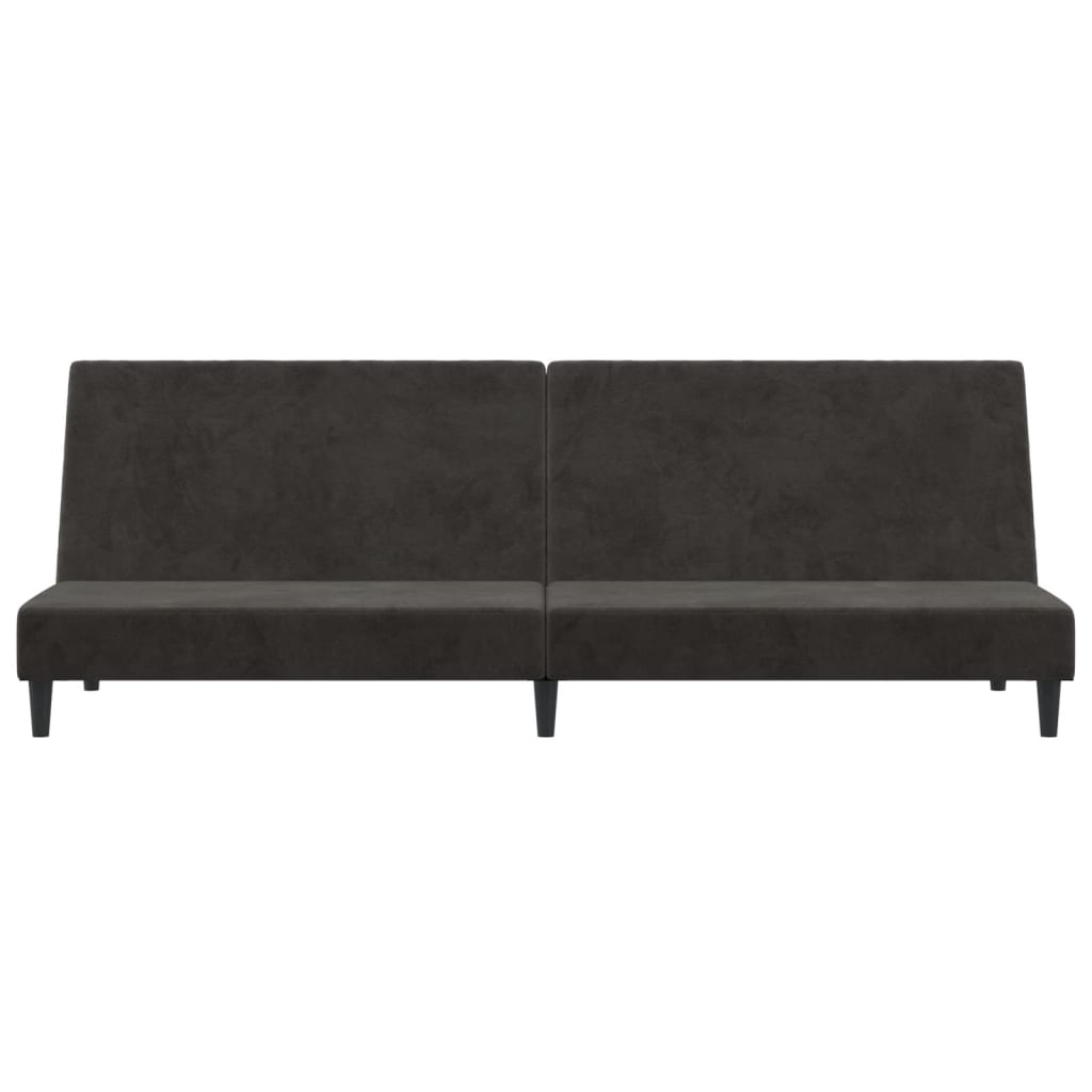 Divano Letto a 2 Posti-Sofa Letto 2 Posti-Daybed Grigio Scuro in Velluto 629647