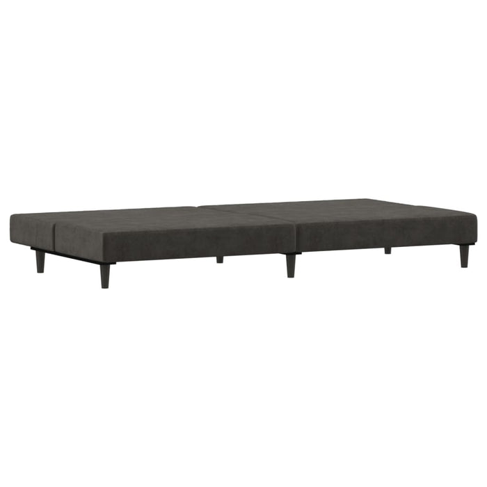 Divano Letto a 2 Posti-Sofa Letto 2 Posti-Daybed Grigio Scuro in Velluto 629647