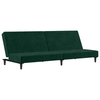 Divano Letto a 2 Posti-Sofa Letto 2 Posti-Daybed Verde Scuro in Velluto 745512