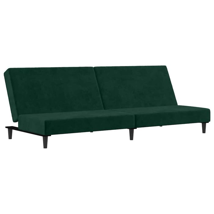 Divano Letto a 2 Posti-Sofa Letto 2 Posti-Daybed Verde Scuro in Velluto 745512
