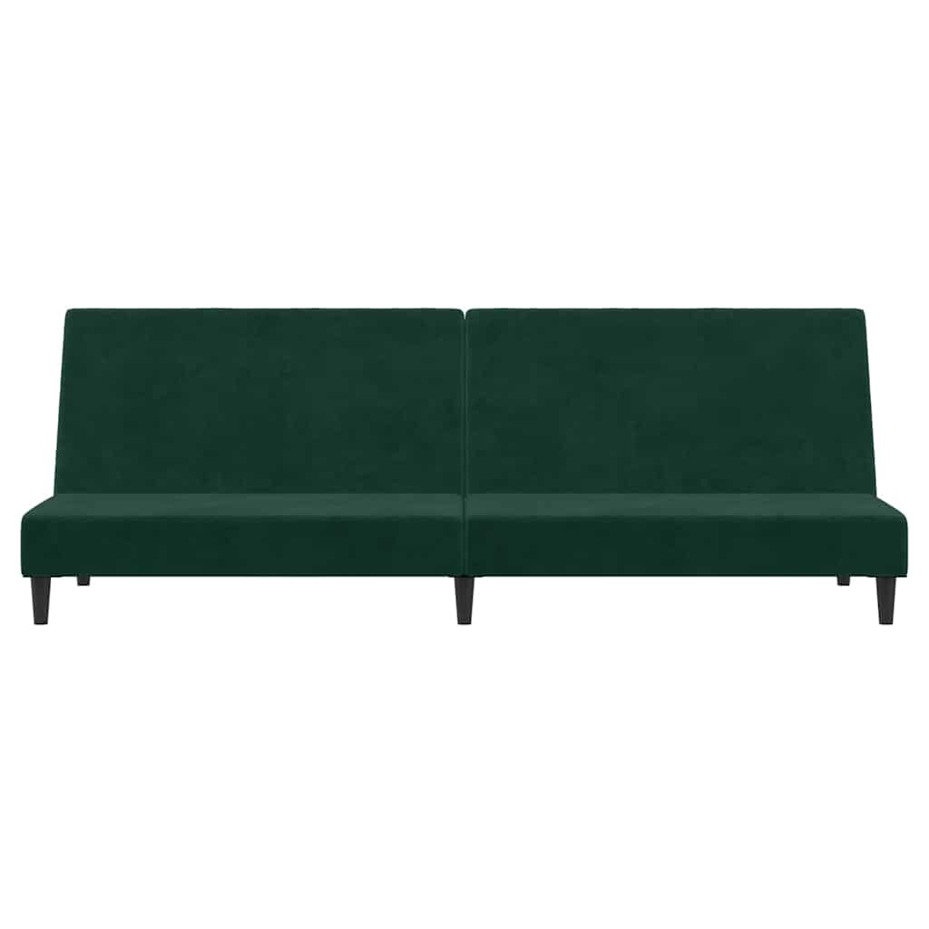 Divano Letto a 2 Posti-Sofa Letto 2 Posti-Daybed Verde Scuro in Velluto 745512