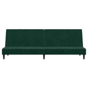 Divano Letto a 2 Posti-Sofa Letto 2 Posti-Daybed Verde Scuro in Velluto 745512
