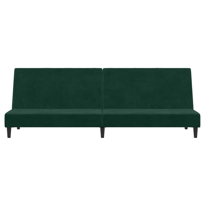 Divano Letto a 2 Posti-Sofa Letto 2 Posti-Daybed Verde Scuro in Velluto 745512