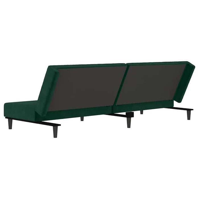 Divano Letto a 2 Posti-Sofa Letto 2 Posti-Daybed Verde Scuro in Velluto 745512