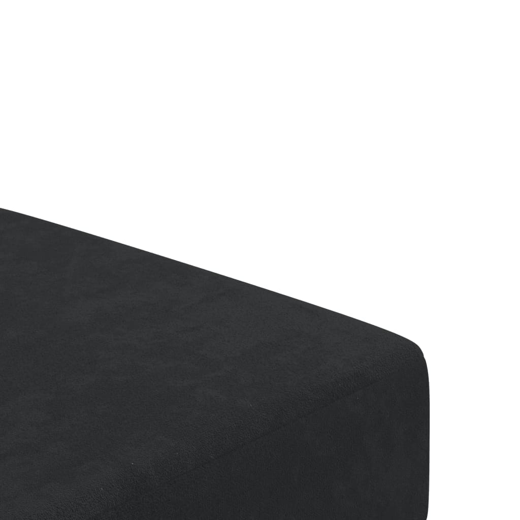 Divano Letto a 2 Posti-Sofa Letto 2 Posti-Daybed Nero in Velluto 615604