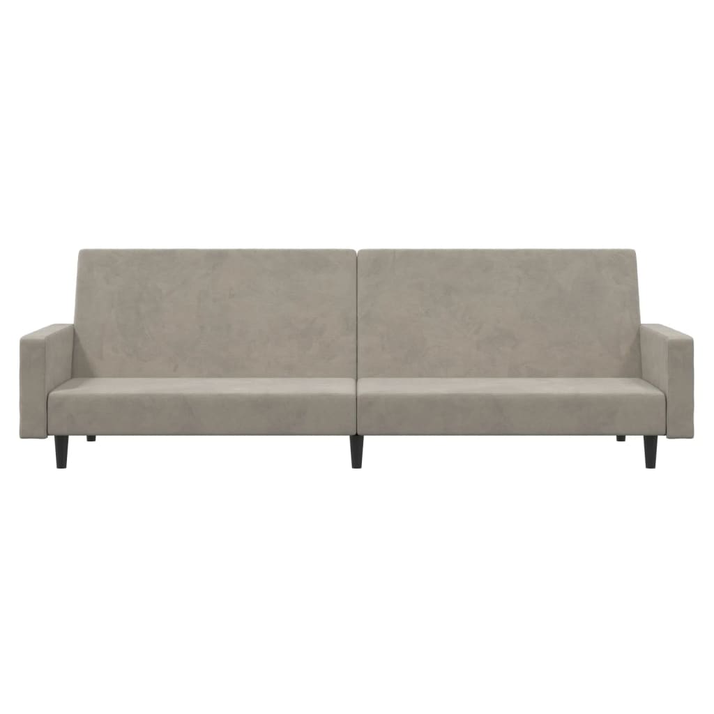 Divano Letto a 2 Posti-Sofa Letto 2 Posti-Daybed Grigio Chiaro in Velluto 410403