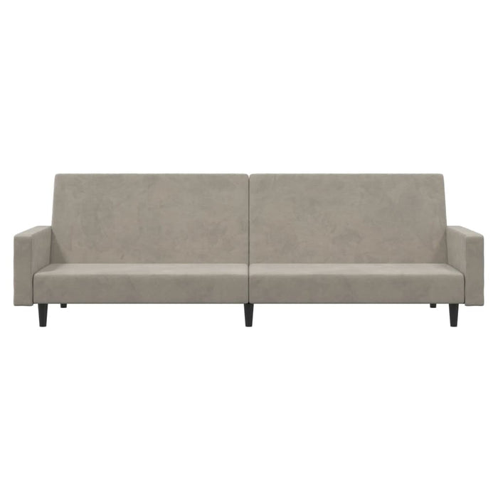 Divano Letto a 2 Posti-Sofa Letto 2 Posti-Daybed Grigio Chiaro in Velluto 410403
