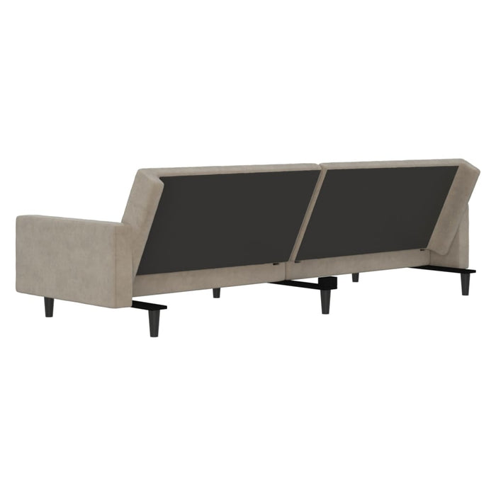 Divano Letto a 2 Posti-Sofa Letto 2 Posti-Daybed Grigio Chiaro in Velluto 410403