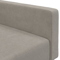 Divano Letto a 2 Posti Grigio Chiaro in Velluto 375737