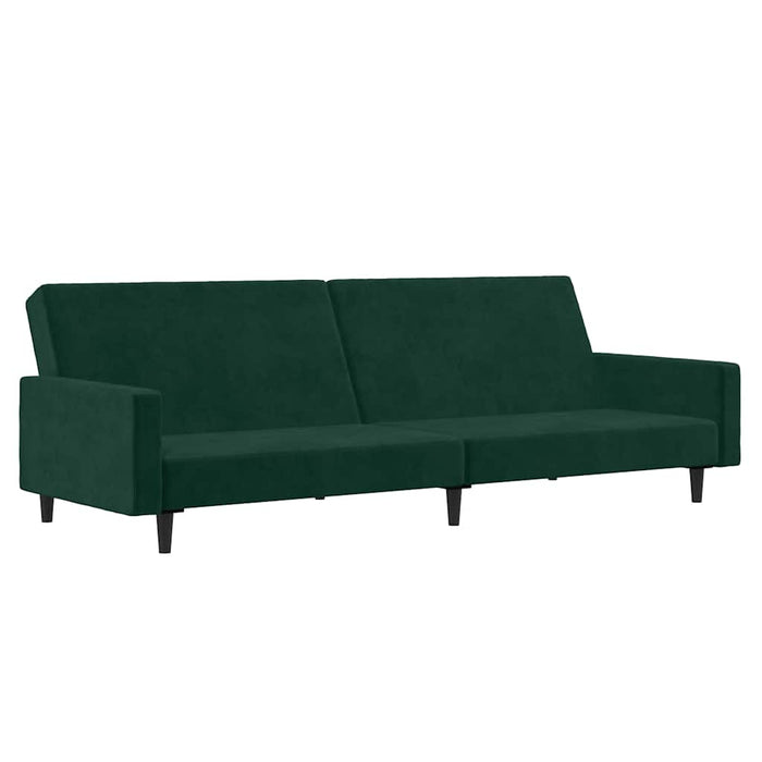 Divano Letto a 2 Posti-Sofa Letto 2 Posti-Daybed Verde Scuro in Velluto 565137