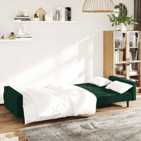 Divano Letto a 2 Posti-Sofa Letto 2 Posti-Daybed Verde Scuro in Velluto 565137