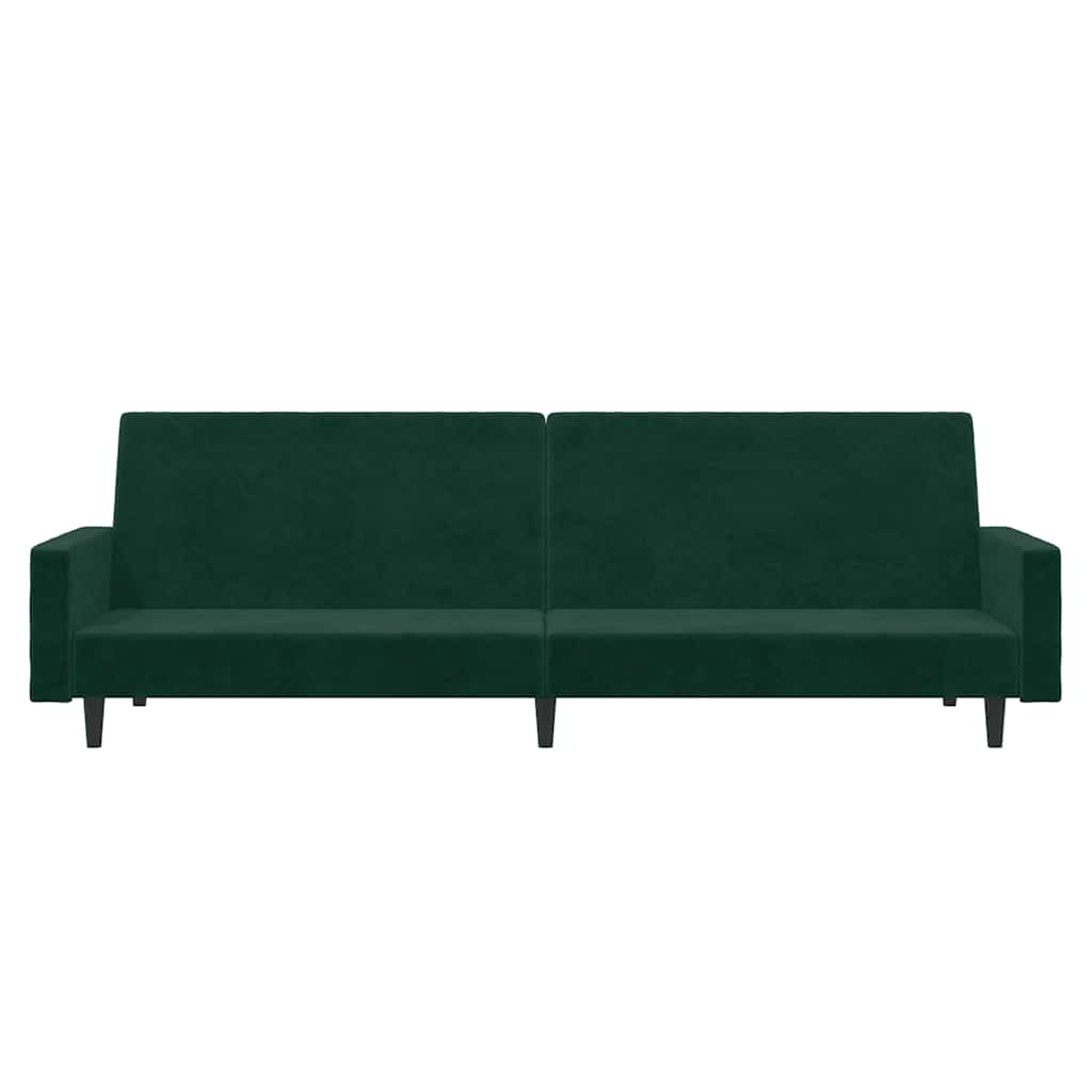 Divano Letto a 2 Posti-Sofa Letto 2 Posti-Daybed Verde Scuro in Velluto 565137