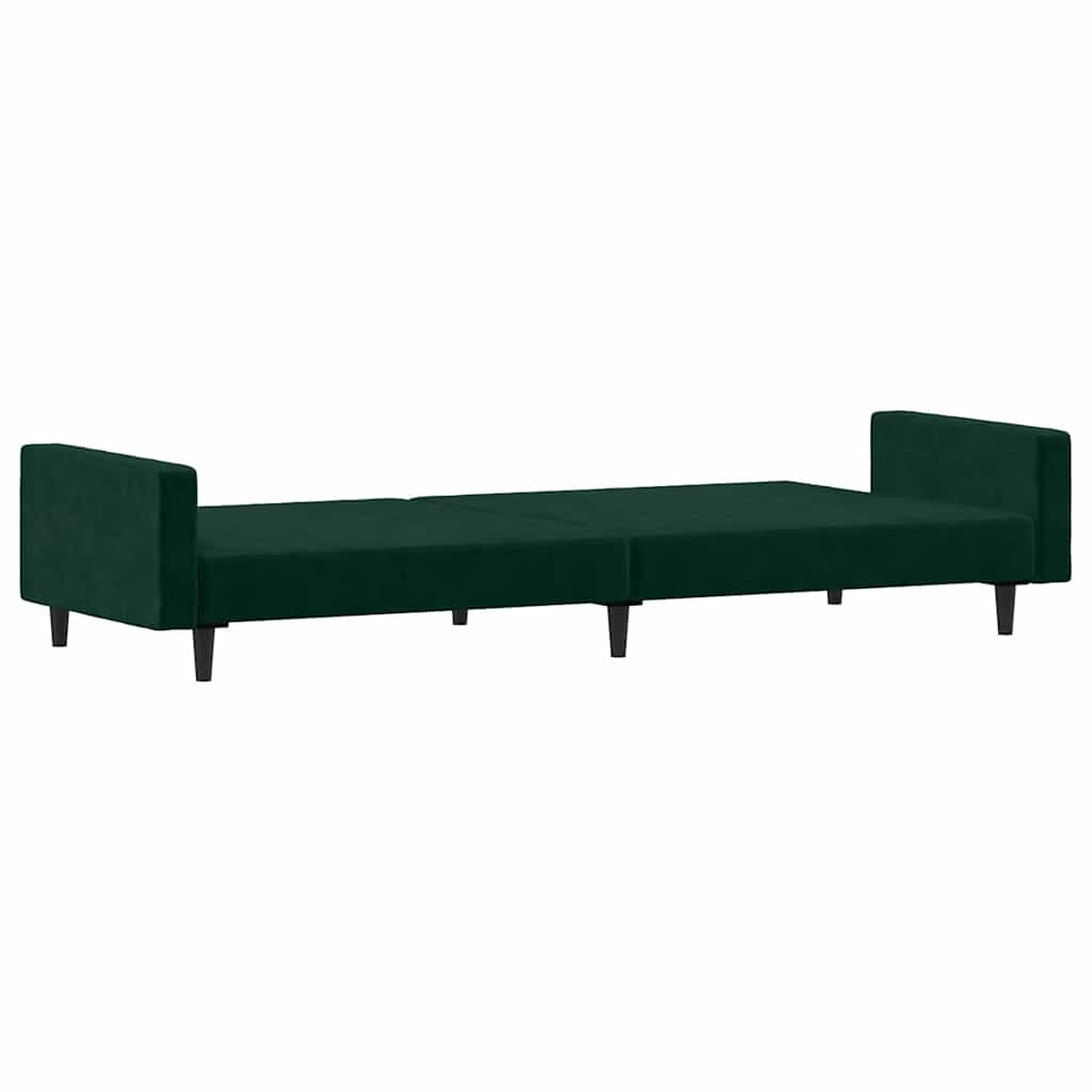 Divano Letto a 2 Posti-Sofa Letto 2 Posti-Daybed Verde Scuro in Velluto 565137