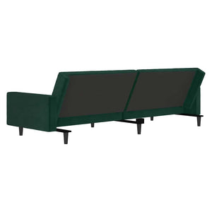 Divano Letto a 2 Posti-Sofa Letto 2 Posti-Daybed Verde Scuro in Velluto 565137