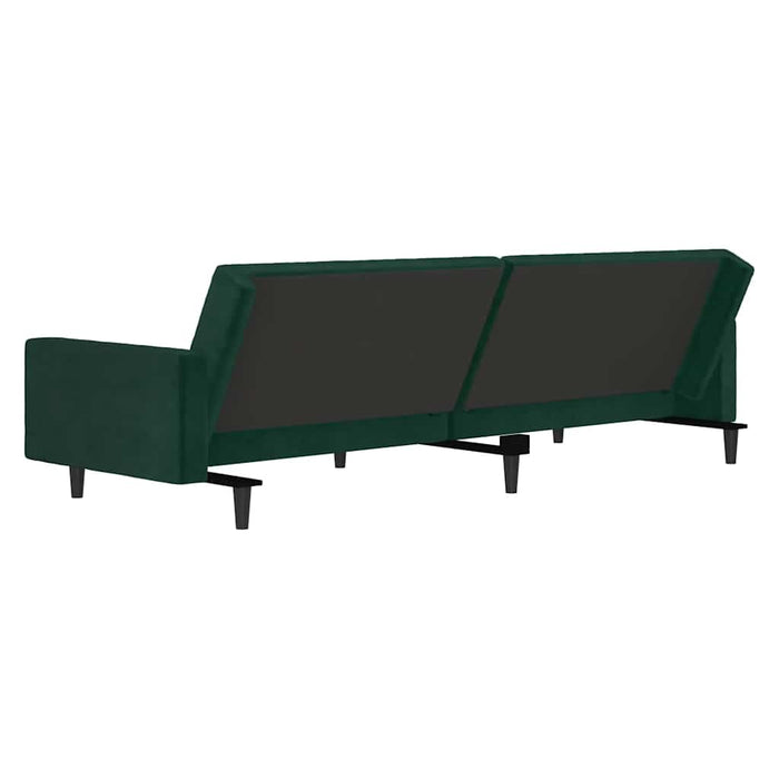 Divano Letto a 2 Posti-Sofa Letto 2 Posti-Daybed Verde Scuro in Velluto 565137