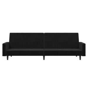 Divano Letto a 2 Posti-Sofa Letto 2 Posti-Daybed Nero in Velluto 377714