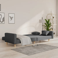 Divano Letto a 2 Posti con 2 Cuscini-Sofa Letto 2 Posti-Daybed Grigio Chiaro in Tessuto 706866