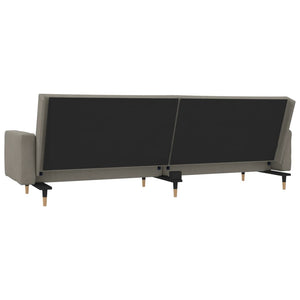 Divano Letto a 2 Posti con 2 Cuscini-Sofa Letto 2 Posti-Daybed Grigio Chiaro in Velluto 830730