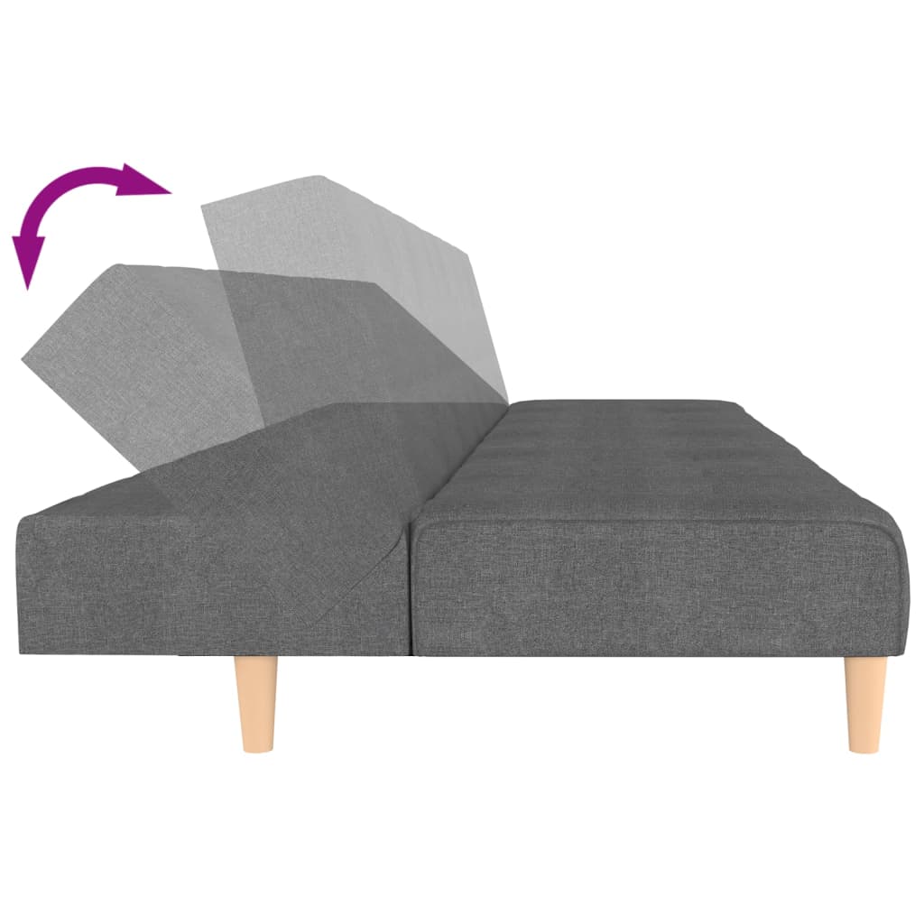 Divano Letto a 2 Posti-Sofa Letto 2 Posti-Daybed Grigio Chiaro in Tessuto 775917