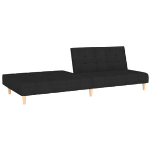 Divano Letto a 2 Posti-Sofa Letto 2 Posti-Daybed Nero in Tessuto 893127