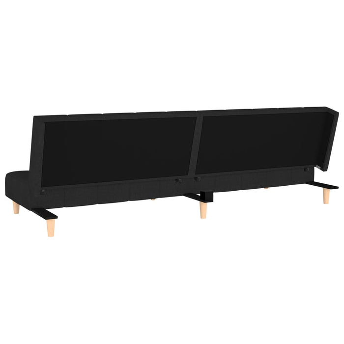 Divano Letto a 2 Posti-Sofa Letto 2 Posti-Daybed Nero in Tessuto 893127