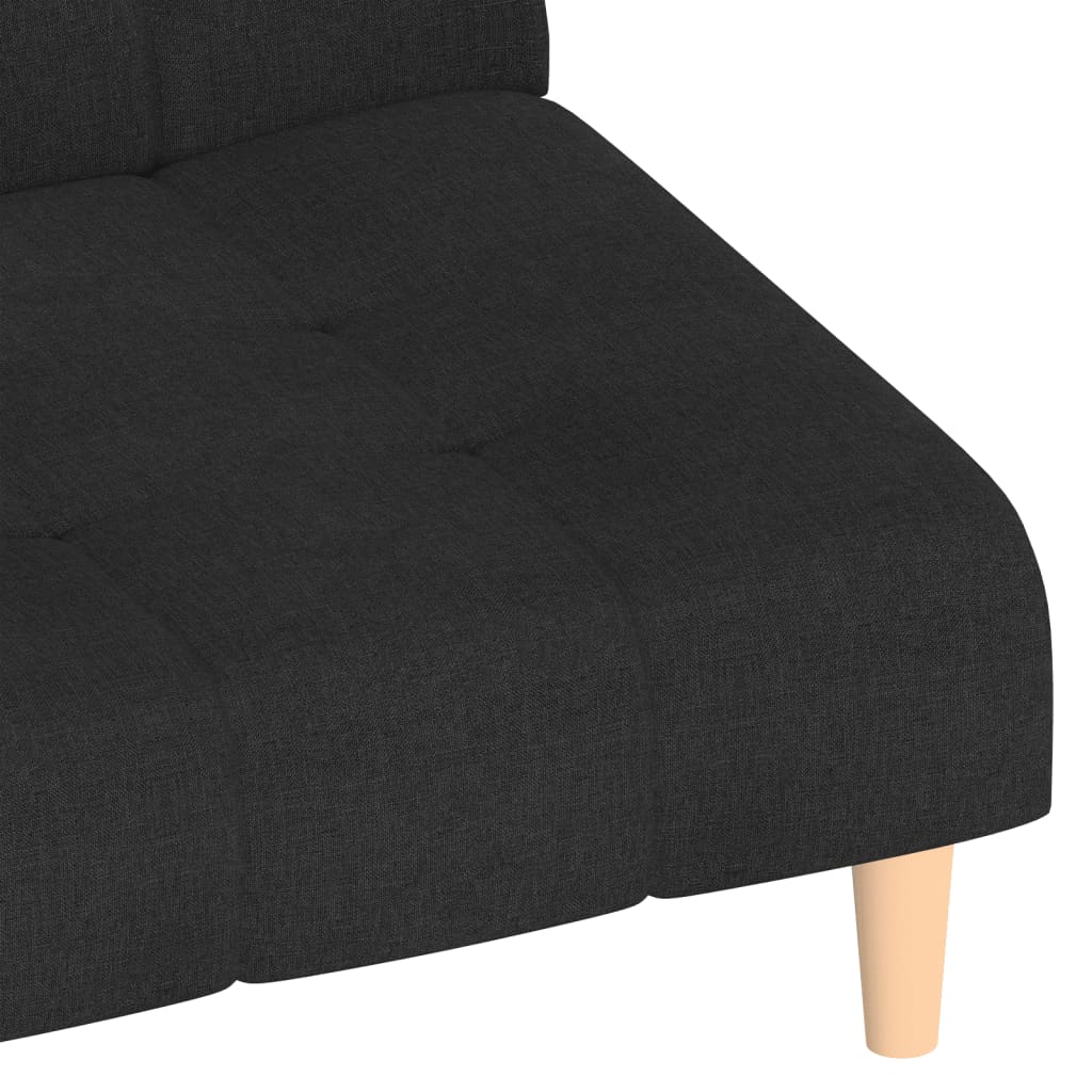 Divano Letto a 2 Posti-Sofa Letto 2 Posti-Daybed Nero in Tessuto 893127